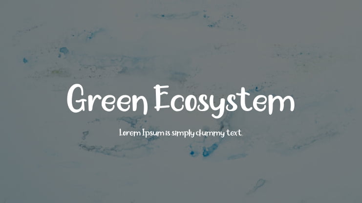 Green Ecosystem Font Family