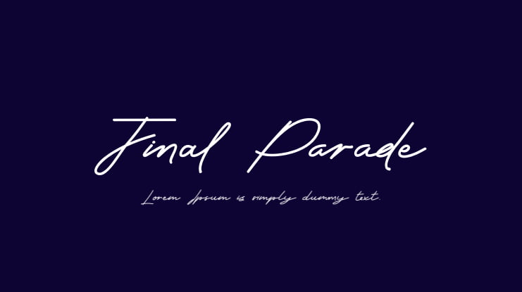 Final Parade Font Family
