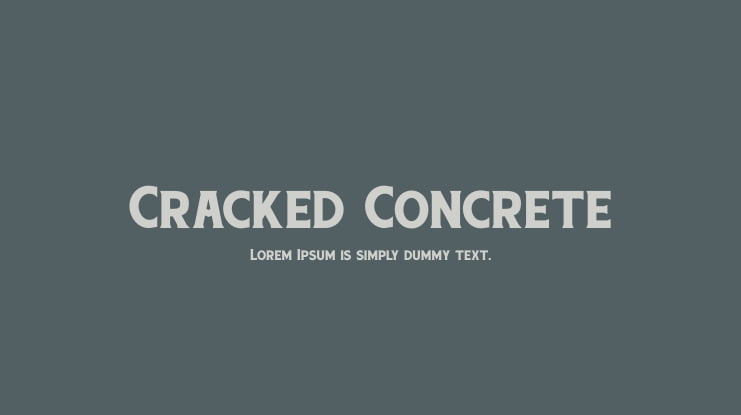 Cracked Concrete Font Family