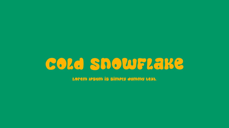 Cold Snowflake Font Family