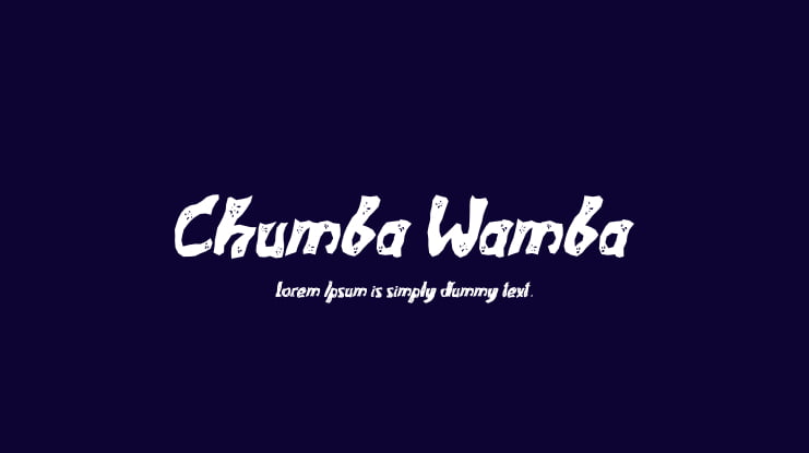 Chumba Wamba Font