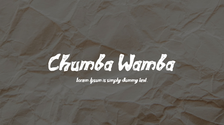 Chumba Wamba Font