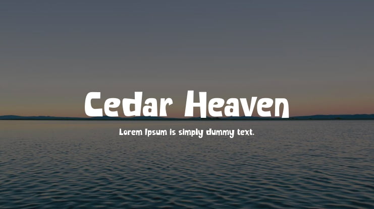 Cedar Heaven Font Family