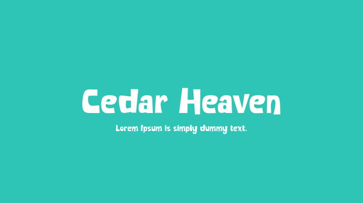 Cedar Heaven Font Family
