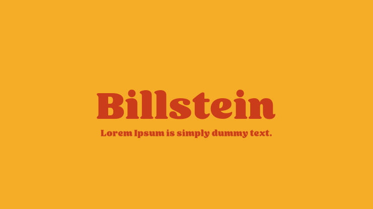 Billstein Font