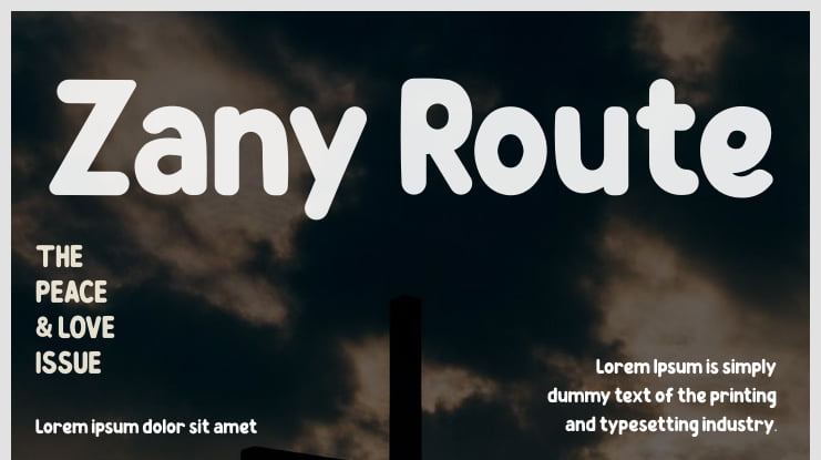 Zany Route Font Family