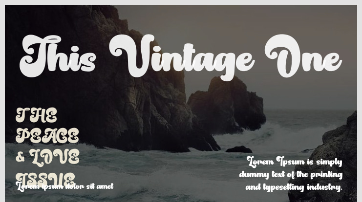 This Vintage One Font
