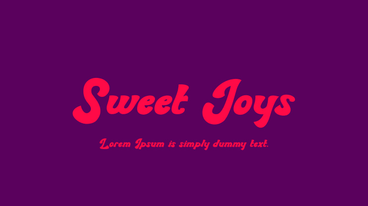 Sweet Joys Font Family