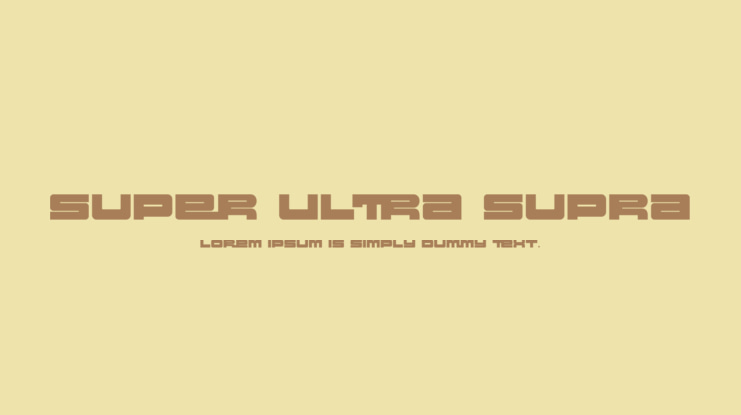 Super Ultra Supra Font Family