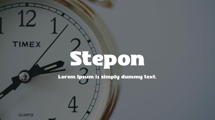Stepon Font Family