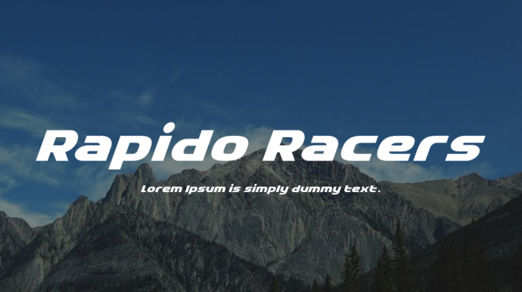 Rapido Racers Font Family