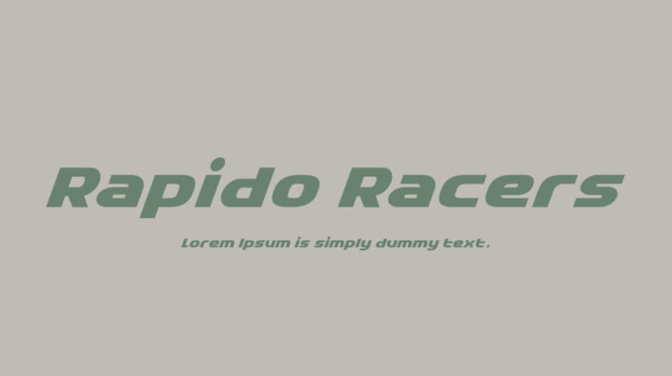 Rapido Racers Font Family