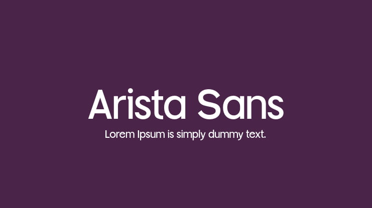 Arista Sans Font