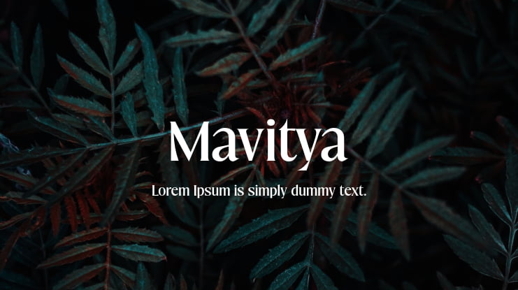Mavitya Font