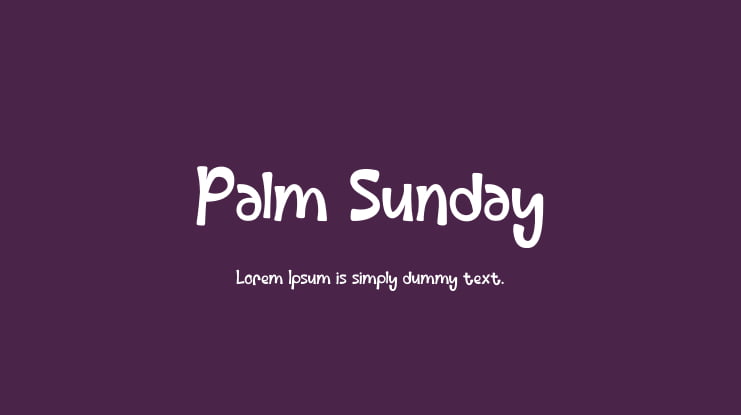 Palm Sunday Font Family