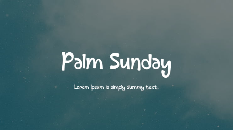 Palm Sunday Font Family