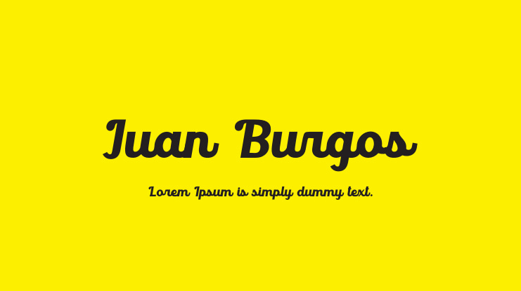 Juan Burgos Font Family