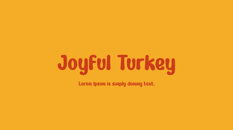 Joyful Turkey Font Family