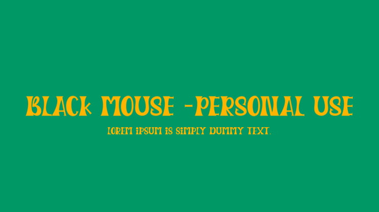 Black Mouse -Personal Use Font