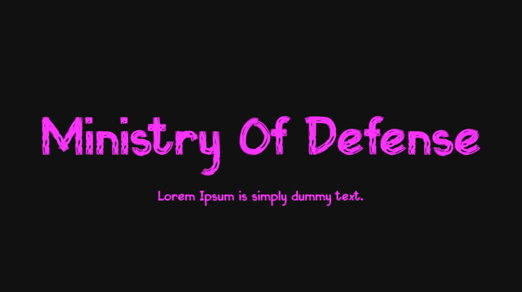 Ministry Of Defense Font
