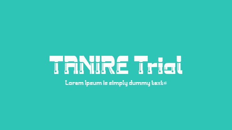 TANIRE Trial Font