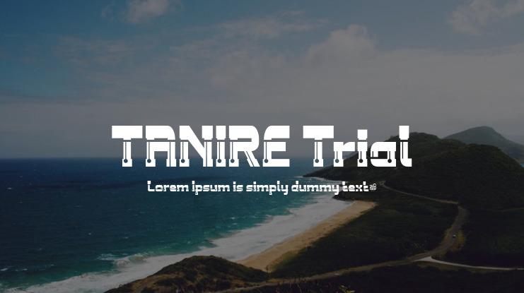 TANIRE Trial Font