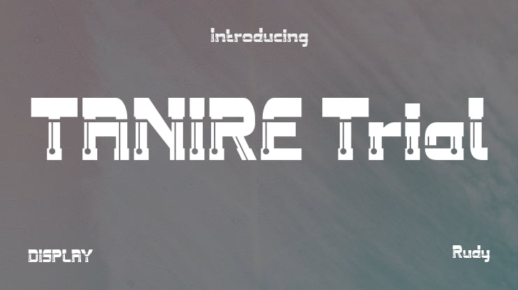 TANIRE Trial Font