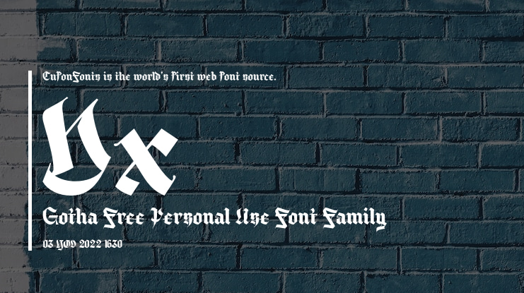 Dx Gotha Free Personal Use Font