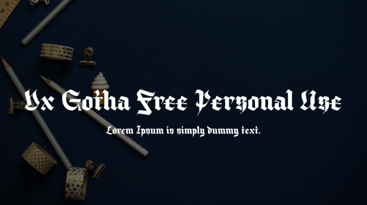 Dx Gotha Free Personal Use Font