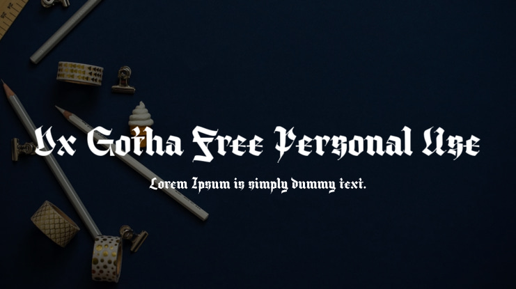 Dx Gotha Free Personal Use Font
