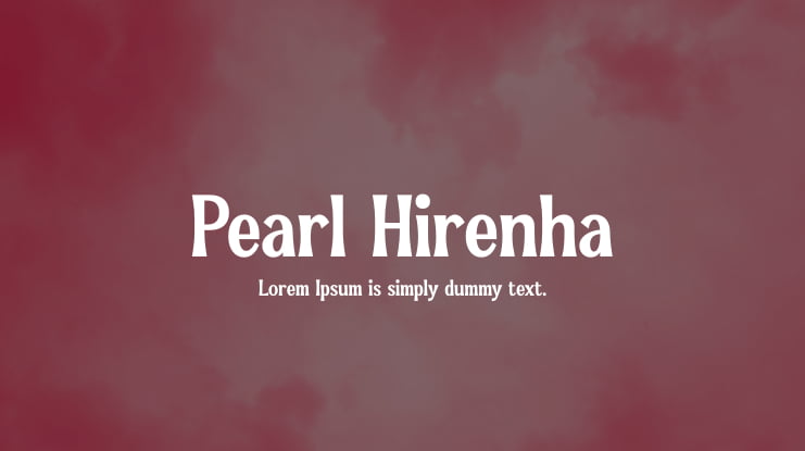 Pearl Hirenha Font