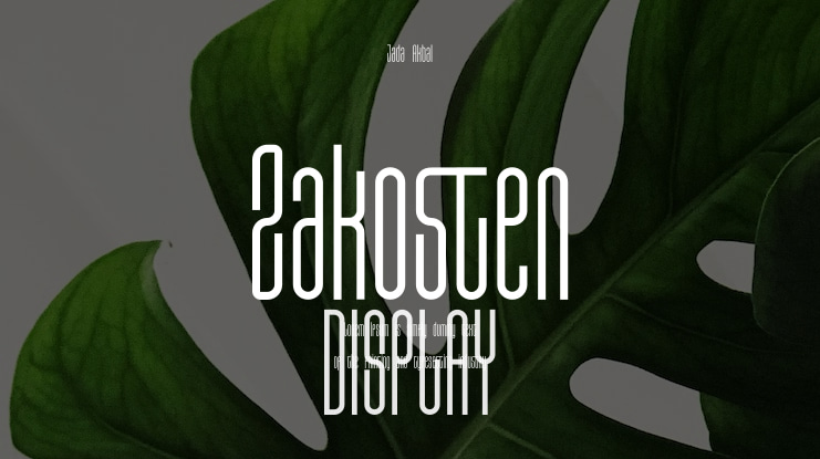 Zakosten Font