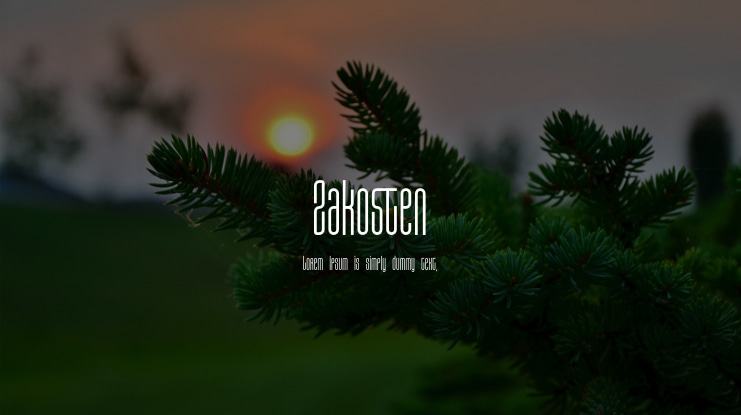 Zakosten Font