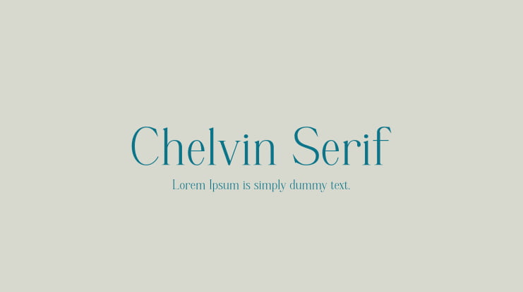 Chelvin Serif Font
