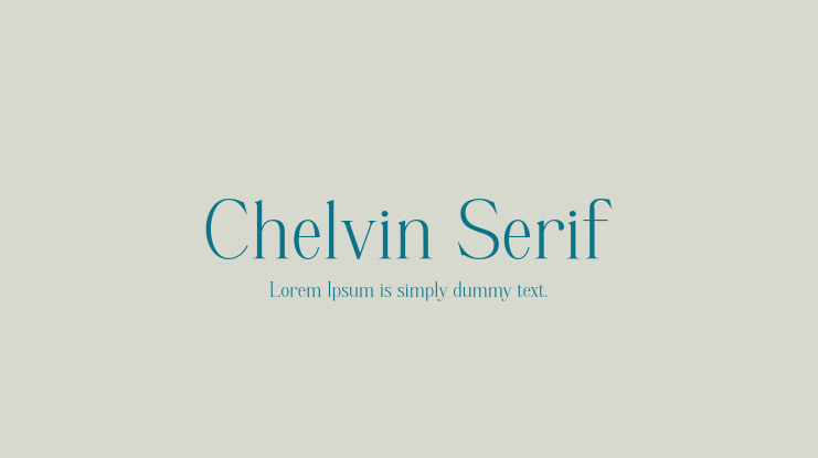 Chelvin Serif Font