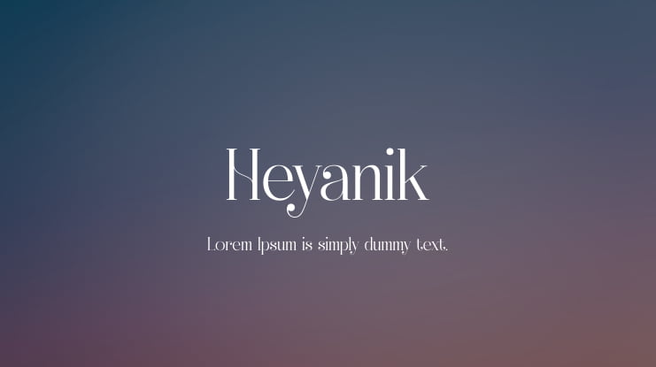 Heyanik Font
