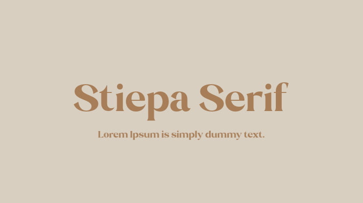 Stiepa Serif Font