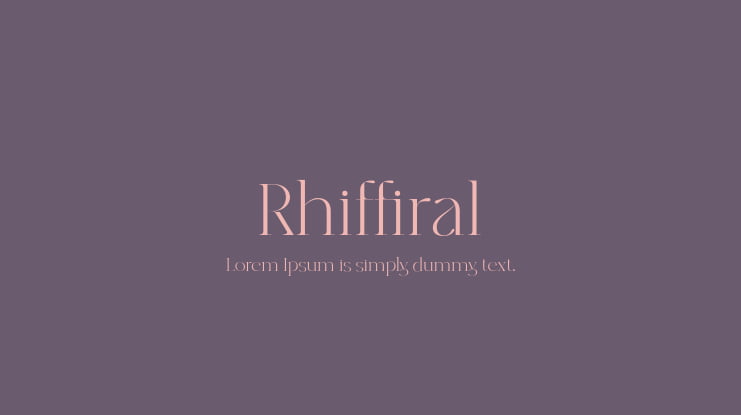 Rhiffiral Font