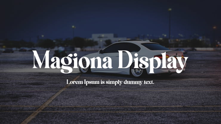 Magiona Display Font