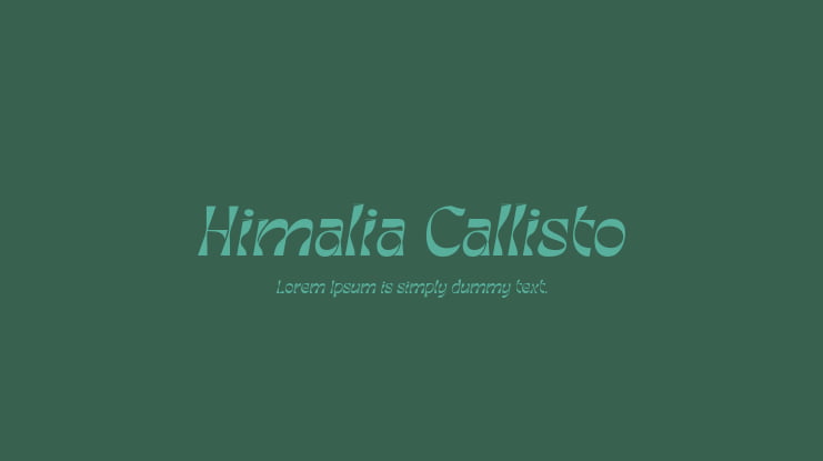 Himalia Callisto Font