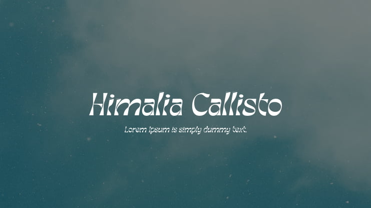 Himalia Callisto Font