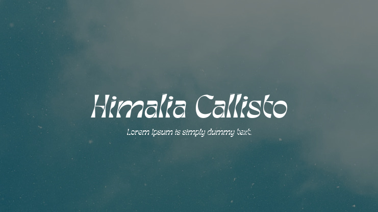 Himalia Callisto Font