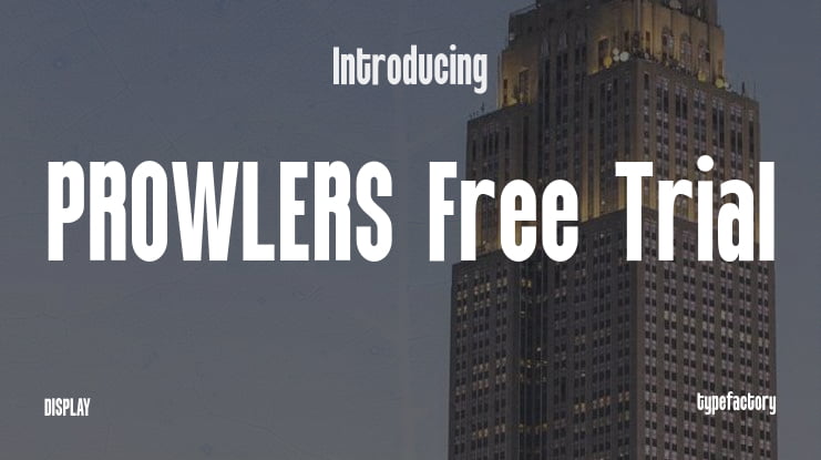 PROWLERS Free Trial Font