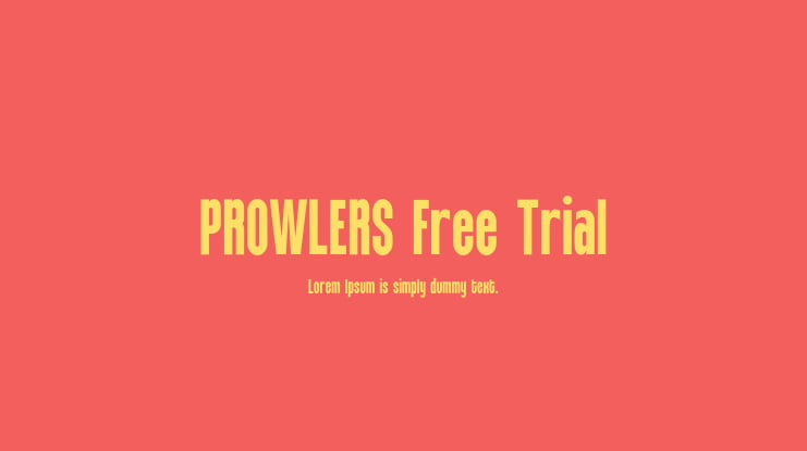 PROWLERS Free Trial Font