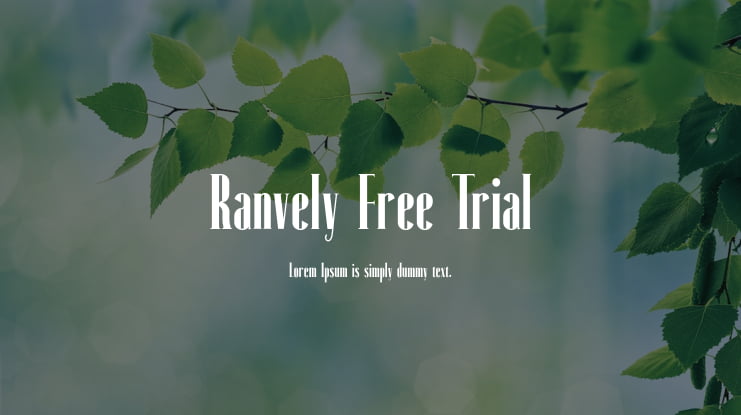 Ranvely Free Trial Font