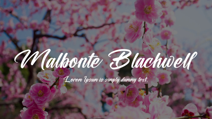 Malbonte Blackwell Font