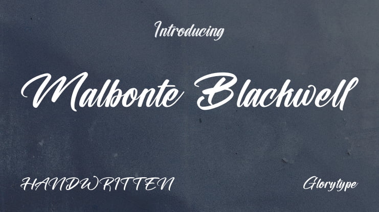 Malbonte Blackwell Font