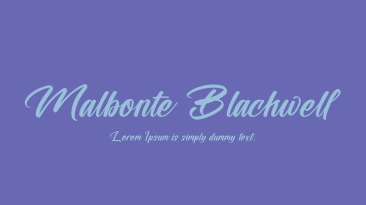 Malbonte Blackwell Font