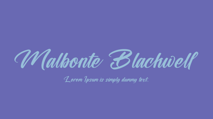 Malbonte Blackwell Font
