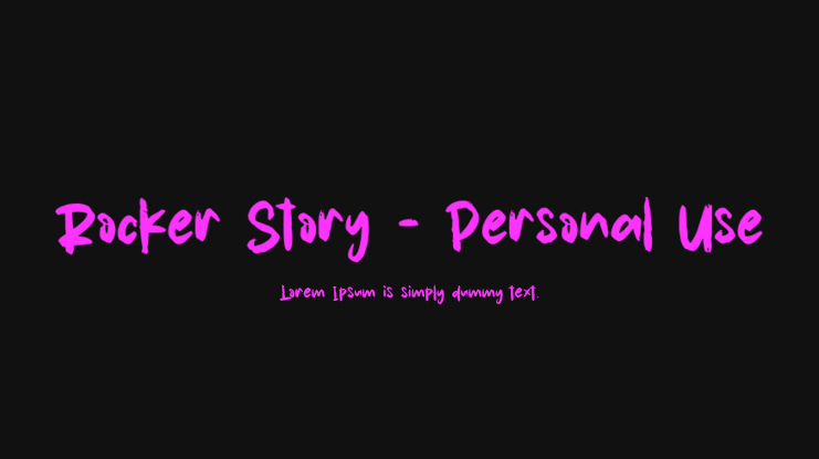 Rocker Story - Personal Use Font
